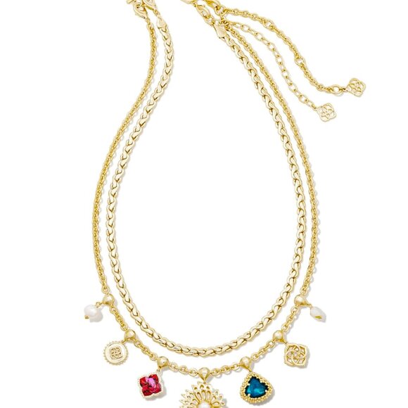 Kendra Scott Brielle Convertible Gold Charm Necklace - Picture 7 of 10